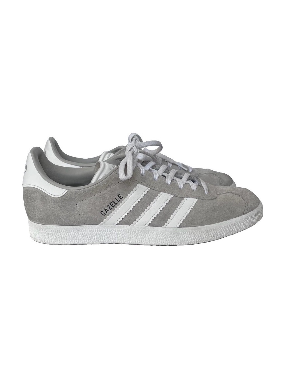 ADIDAS Originals Gazelle Suede Sneakers Light Grey White Women’s 9